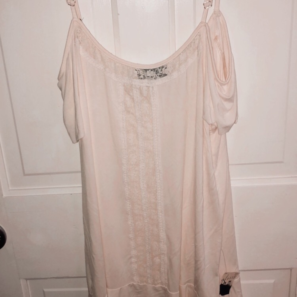 Off White Short Sleeve Shirt (Off the Shoulder)